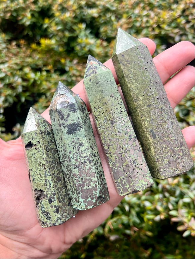 Pyrite In Epidote Tower (ULTRA RARE)