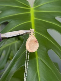 Image 4 of Silver Druzy Geode Crystal Necklace