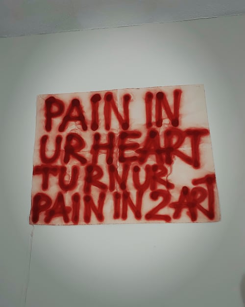 Image of “Pain in your heart” Tapestry