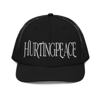 Image 1 of HURTING PEACE BLACK TRUCKER CAP