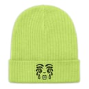 Image 3 of Cry for Flowers Ribbed Knit Beanie Lime