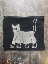 Image 1 of Ghost Cat Zipper Pouches!