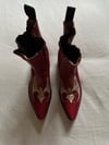 red leather thunderbird boots