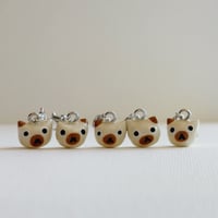 Image 1 of Cream and Orange Cat Stitch Marker