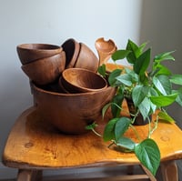vintage wood bowl set (11p)