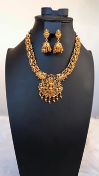 Image 1 of Temp_7010- Temple Jewelry Necklace Set Featuring Goddes