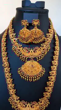 Image 2 of Subikchya-Combo Temple Jewelry Necklace Set