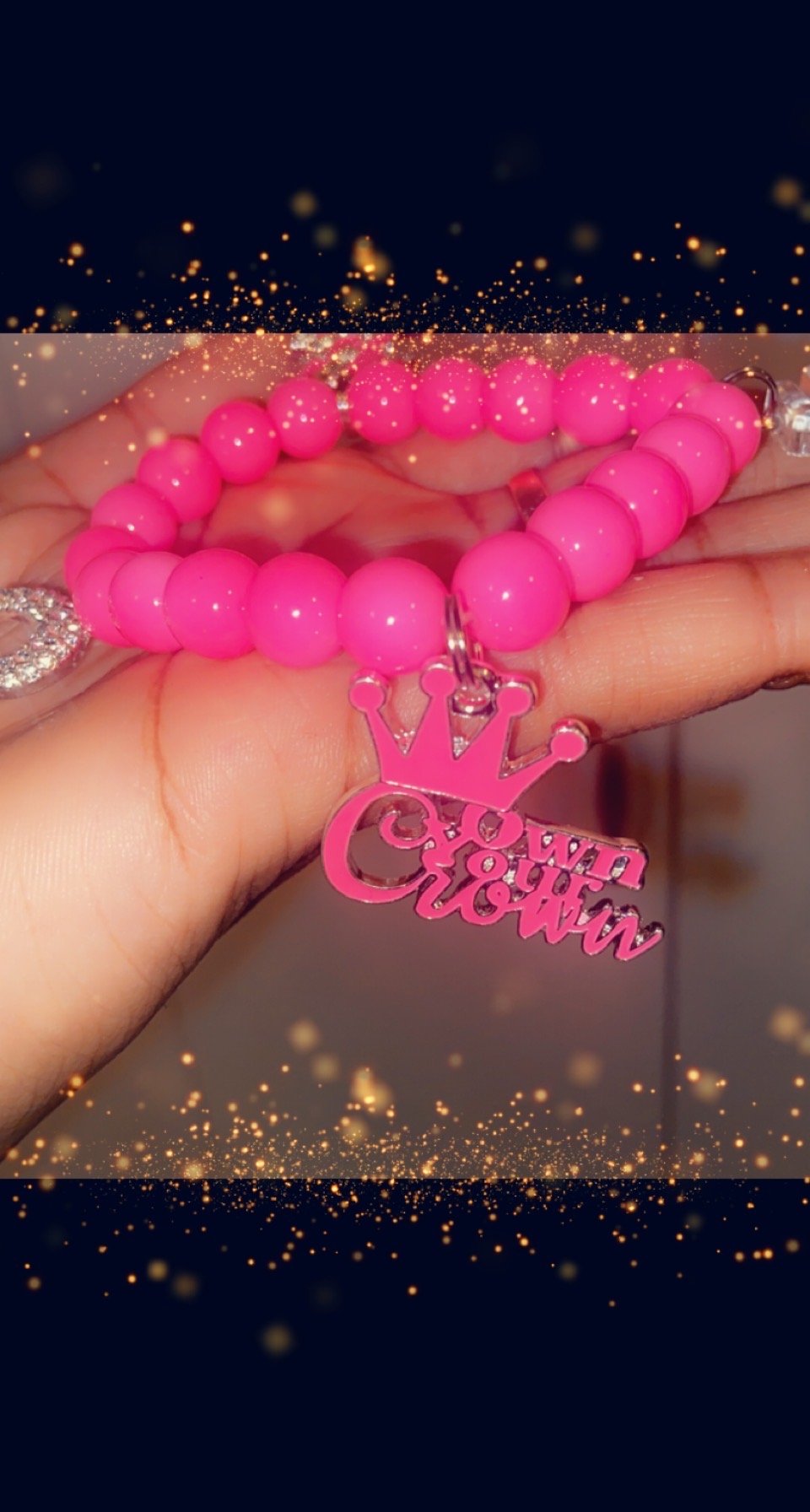 Image of Own your crown designer inspired beaded bracelet