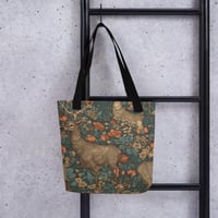 Image 1 of Boho Nature Cottagecore Inspired Deer in The Forest Tote bag