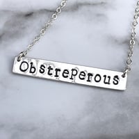 Image 1 of Handmade Sterling Silver Personalised Necklace - Obstreperous