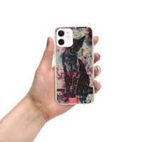 Image 10 of Colorful Watercolor Paint Splatters Black Cat Clear Case for iPhone®