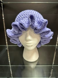 Image 1 of crochet bucket hat with wavy brim C