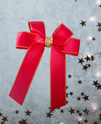 Image 1 of 4" bows with chunky glitter center