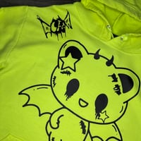 Image 4 of Demon Bear 1/1 Hoodie (Neon Yellow)