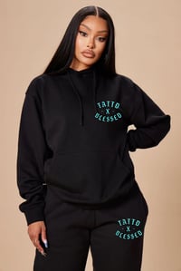 25% off!!! Black&teal Tattd&blessed JOGGER SET!!! 🖤🩵