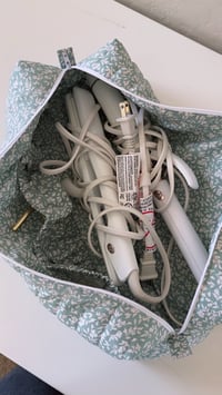 Image 2 of Green Floral Mist Hair Tools Pouch
