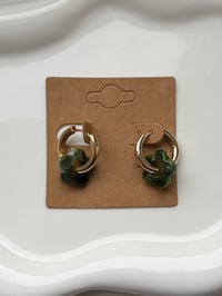 Image 3 of Olive Green Resin Flower Huggies 