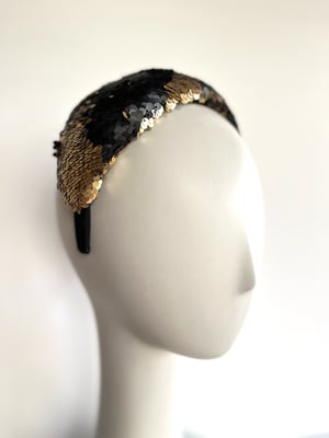 Image of Gold and black sequin bandeau