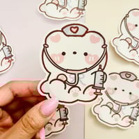Image 3 of Nurse Bear Vinyl Sticker