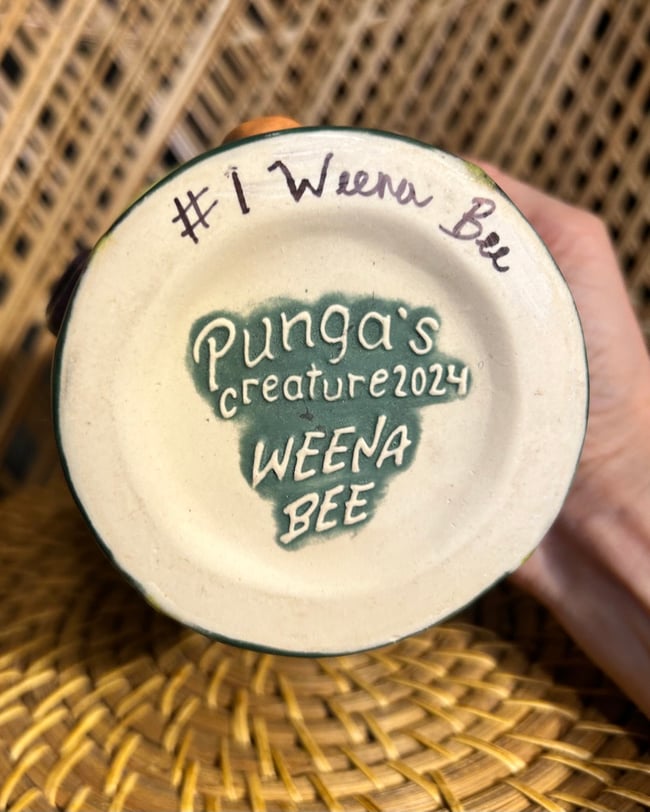 “Punga’s Creature” Emerald & Brown Glaze - Free Shipping