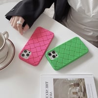 Image 12 of Luxury Woven Pattern Tpu Phone Case for iPhone 15 14 13 12 11 Pro Max Soft Silicone Rubber Back Cove