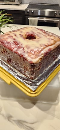 Image 1 of Red Velvet Marble Pound Cake Slices by the Dozen