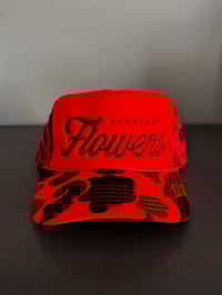 Orange camo trucker 