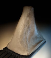 Image 1 of Gray leather shift boot 