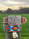 Brian 2” Hand Tooled Beaded Belt 