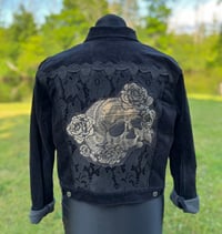 Image 2 of XL Black Denim Skull Jacket