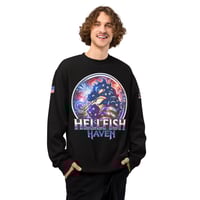 Image 5 of Oversized USA 250 Patriotic Hellfish Haven heavyweight sweatshirt