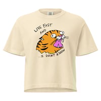 Image 1 of live fast Women’s heavyweight boxy tee 
