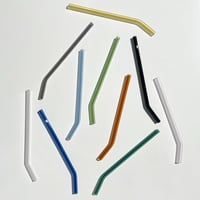 Image 1 of Colored Glass Straws