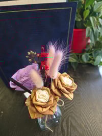 Image 3 of Purple Rose and Wooden Florals