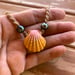 Image of Hawaiian sunrise shell necklace with Tahitian pearls 18 inch