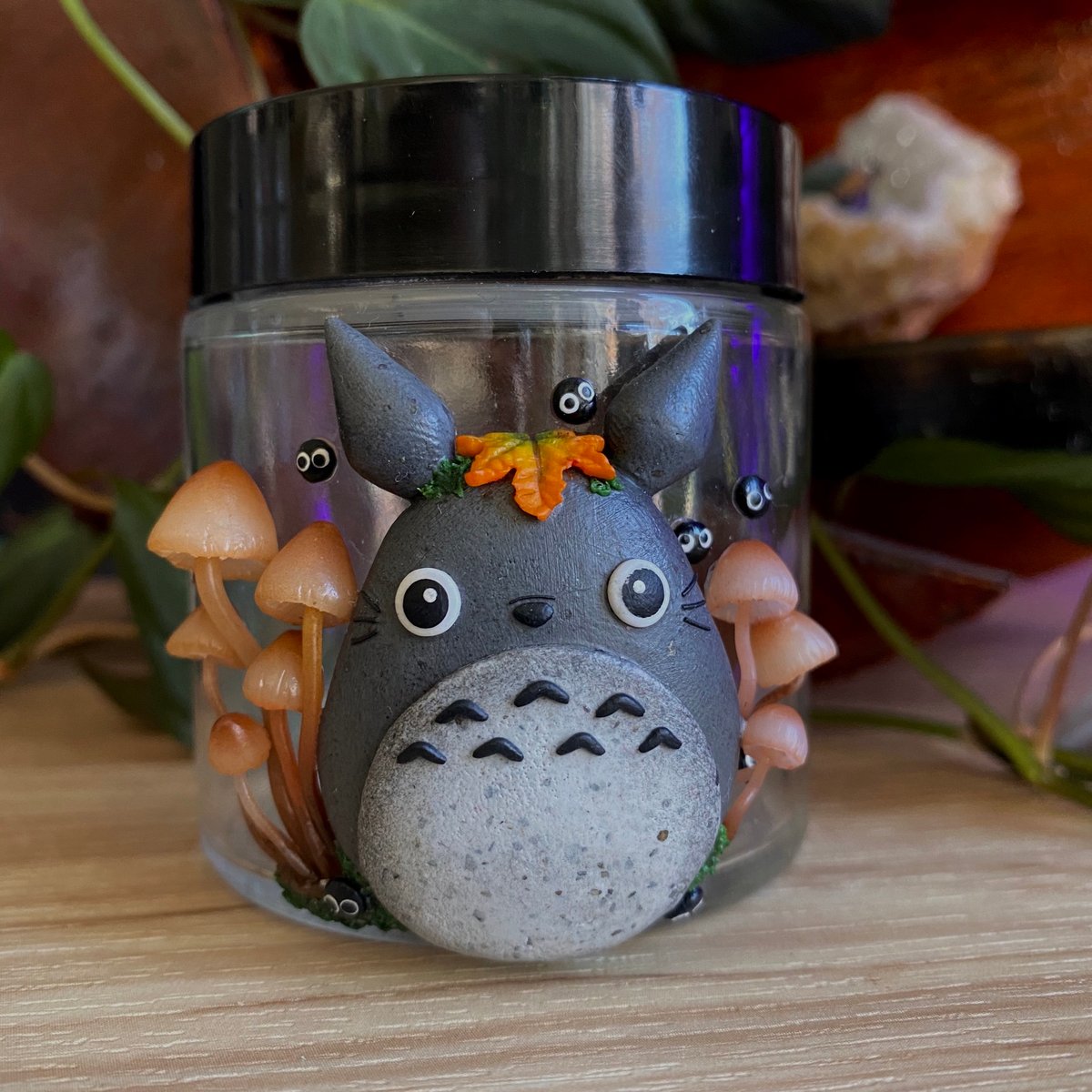 Totoro Mushroom Stash Jar
