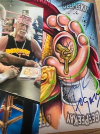 Image 2 of Hulk Hogan unofficial GPK puzzle sketch card print 