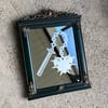 "Heart Flail" Etched Framed Mirror