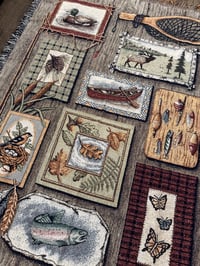 Image 2 of Vintage Cabin Fishing Blanket