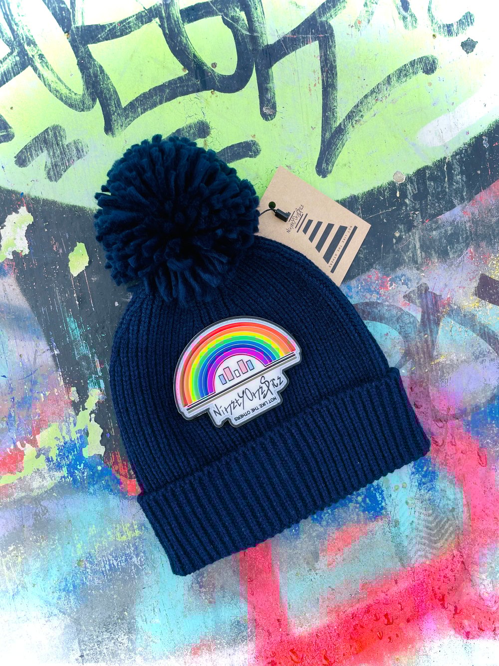 Image of Rainbow Bobble Hat