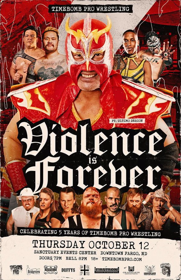 Image of Timebomb Pro presents: Violence Is Forever 10/12/23