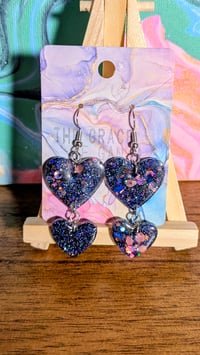 Image 2 of Stacked Heart Dangles in Indica Moods 
