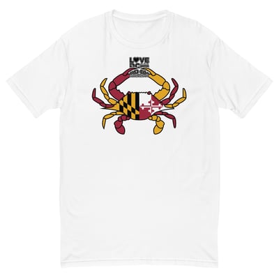 Image of LOVE DC GOGO MARYLAND CRAB FLAG White T-shirt
