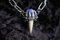 Image 1 of Dead Good royal blue Marble and deer antler necklace