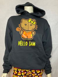 Image 1 of Unisex “Hello Sam” Black Hoodie