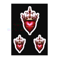 Almighty Servant You Are Loved Heart Crown 3 Sticker sheet 3 & 5 inches