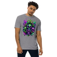 Image 5 of 4 weed skulls Men’s premium heavyweight tee