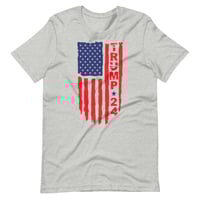 Image 2 of Trump 2024 USA Flag Softstyle Short-Sleeve Unisex T-Shirt, USA Shirt, Patriotic Shirt