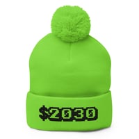 Image 1 of "$2030" green beanie