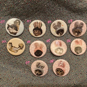 assorted pin badges